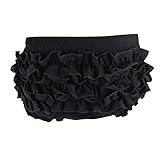 Wennikids Baby Girl's Cotton Shorts and Diaper Cover Bloomers Small Black