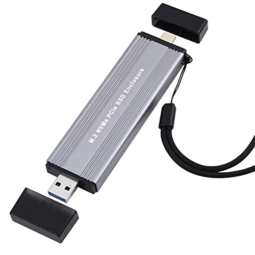 Boîtier SSD M2 M2 vers USB 3.1 Gen2 Boîtier en Aluminium 10 Gbit/s USBC USBA vers NVMe PCIe Boîtier Externe pour M2 NVMe SSD 2230 2242 Boîtier Ssd 3.2 Nvme M2 Haute Vitesse