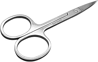 مقص احترافي لتشذيب شعر الشارب واللحية والحاجب والأنف للرجال والنساء من هابي هوم (فضي)