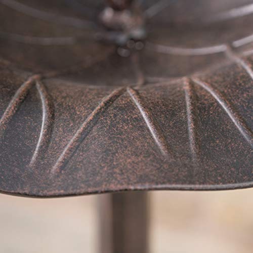 Misc Outdoor Aluminum Bird Bath Brown Pedestal Iron #TOP2