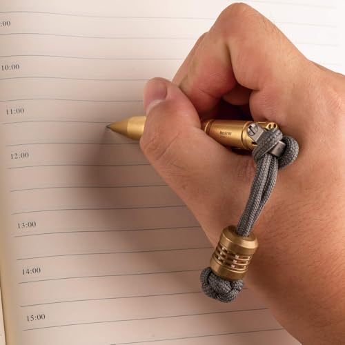 MecArmy TPX8 - Bolígrafo de latón en miniatura, de lujo, ejecutivo, ligero, retráctil, de metal, recargable con tinta, novedad, bolígrafo de bolsillo EDC para escritura, con llavero 1 D