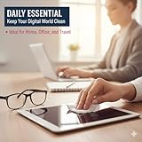 Glasses Cleaner Wipes 300 Individually Wrapped - Streak-Free Lens Wipes for Eyeglasses, Screens & Optical Devices - Image 7