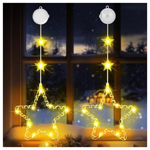 OUILA Decorazioni Natalizie,Luci Natale Finestra,3 Modalità con Timer e Ventosa,Luci Natalizie,Decorazioni per Finestre,Articoli Natalizi,Tende Natalizie per Finestre per Interno Esterni-Bianco Caldo