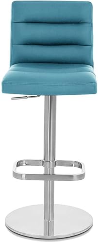 Miniatura 28 de Zuri Furniture Lush - Taburete giratorio sin brazos de altura ajustable magenta con base de acero cepillado Magenta,Rojo -,Blanco,Marrón,Verde