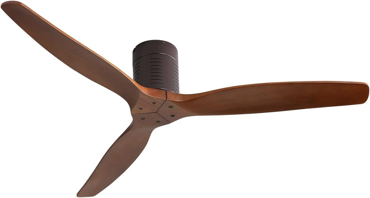 Sofucor 52'' Ceiling Fan no Light, Low Profile Ceiling Fan without Light, Flush