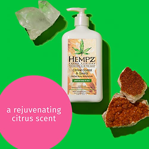 Hempz Fresh Fusions Citrine Crystal And Quartz Herbal Body Moisturizer Unisex Moisturizer 17 Oz #TOP2