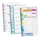 rongweiwang 6 Anillas para Cuadernos de Papel Suelto con recambios A6, para organización Personal y Diario, para Oficina, planificador de presupuesto, Pintura y Escritura, Tipo B