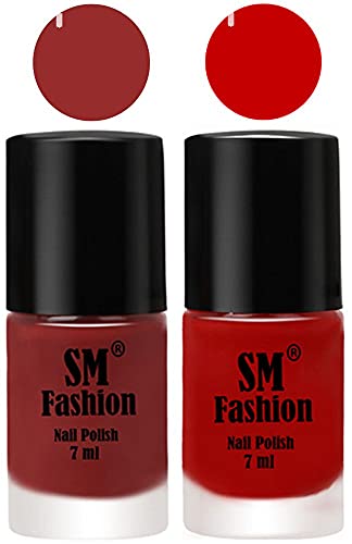 Image of Long Lasting Nail Polish | Nail Paint Combo 7 ml Each) - Set of 2 Jam-Orange