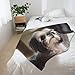WZYWHJ Shih Tzu Flanelldecken mit Hundemotiven sind super weich, warm und leicht, geeignet für Sofas und Betten