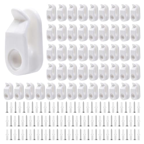 WYYFXY Guirlande Lumineuse Extérieure, 50 PCS Fixation Guirlande Lumineuse Exterieur avec Vis Guirlande Lumineuse Crochet Support de Câble pour Guirlandes Lumineuses, Câbles et Décorations, Utilisé