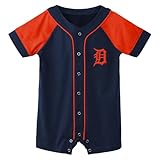 Outerstuff MLB Unisex-Baby Newborn & Infants 0-24 Months Little Slugger Creeper Bodysuit Romper (Detroit...