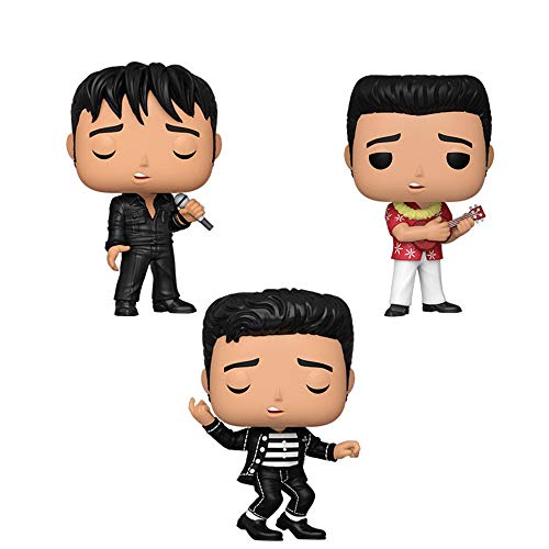 Funko Pop! Rocks - Juego de 3 piezas, Elvis Presley, Elvis y Elvis