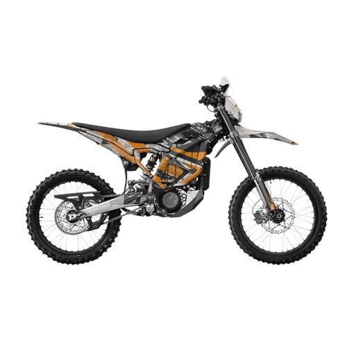 Image of Surron Ultra Bee Graphics Kit Wrap - Grunge Star Orange - Sur-Ron Skin - Premium 3M Vinyl Protective Wrap Decal Cover - Easy to Apply | Crafted in The USA by MightySkins