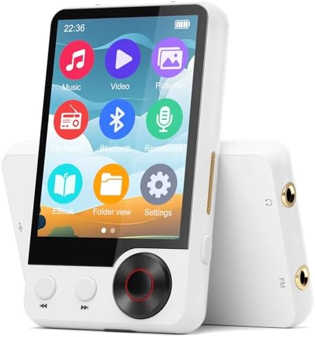 Olycism 64GB Bluetooth MP3 Player - Tragbarer Musikplayer Mit HiFi-Sound, FM Radio & Sprachaufnahme