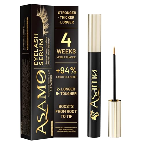 Eyelash Growth Serum – Lash Serum for Eyelash Growth with 15 Plant Extracts for Longer Thicker Fuller Lashes Nourishing Formula to Enhance Natural Beauty Hypoallergenic Oil Free lash growth serum -3ml