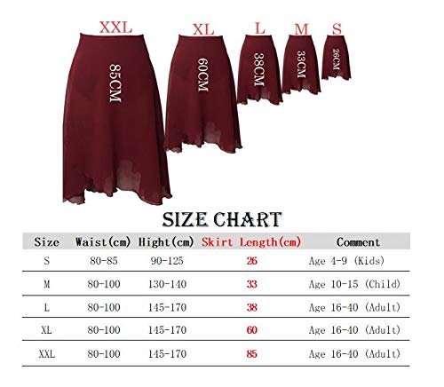 Modlatbal Girls Ballet Dance Chiffon Wrap Skirt #TOP3