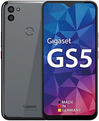 Gigaset GS5 Smartphone Libre - Cámara de 48MP - Batería extraíble de Larga duración de 4500mAh - Carga inalámbrica - 4GB RAM + 128GB de Almacenamiento - Capaz de Android 13, Gris