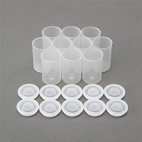 Contenedores de película para cámara de 35 mm, 15 piezas transparentes miniatura 6