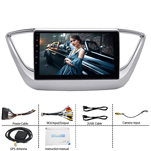 Android 11 Autoradio Navigation Navigation Stéréo Player Multimedia GPS Radio IPS 2.5d 9"Screen Tactile, avec Carplay, Adapté à H-yundai Verna(Reina) 20(Size:4core 1.5Ghz WiFi 1+16G) - Image 8