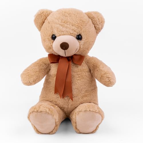Image of Mirada Huggable Teddy Bear Soft Plush Toy | Beige Jumbo Stuffed Animal for Kids & Toddlers | Soft Toys for Kids, Teddy Bears, Soft Teddy Bear, Cuddle Toy, Cute Soft Toys, Baby Gift- 40 cm