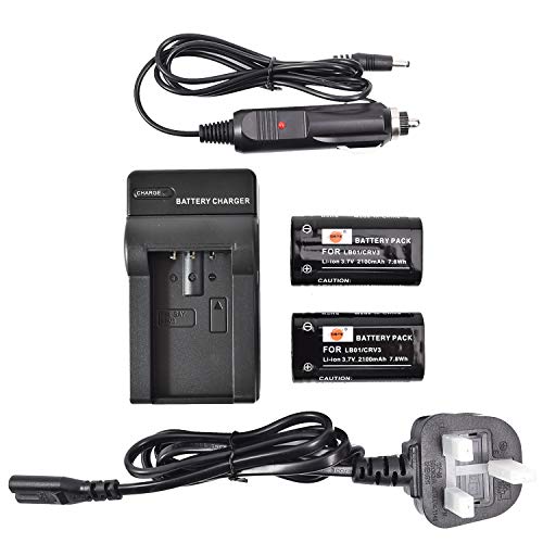 Batteries CR-V3 DSTE avec chargeur auto pour Olympus C3040 D390