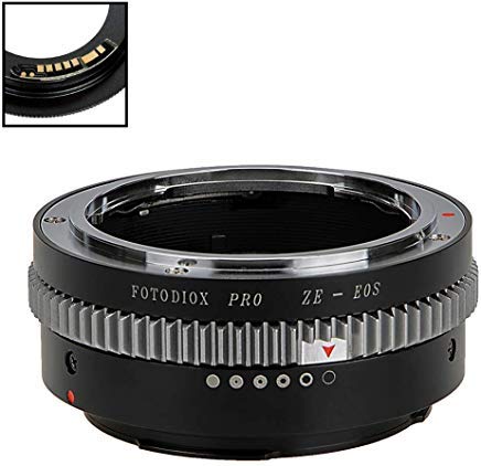 Image of Fotodiox Pro Lens Mount Adapter Compatible with Mamiya 35mm (ZE) SLR Lens to Canon EOS (EF, EF-S) Mount D /SLR Camera Body - with Gen10 Focus Confirmation Chip and Built-in Aperture Control Dial