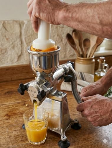Image of Manual Stainless Steel & Aluminium Fruit Juicer, Hand Crank Press, Kitchen Juice Maker, Juice Machine for Home & etc (15 N0.)