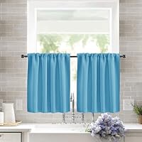 Tende Cucina Corte Highdi 2 Pezzi - Tessuto Semitrasparente, Motivo Traforato, 80x100 Cm, Con Taschino Per Asta