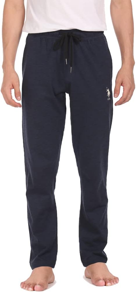 U.S. POLO ASSN.Men's Comfort Fit Mid Rise Cotton Polyester I672 Lounge Track Pants (Pack of 1)