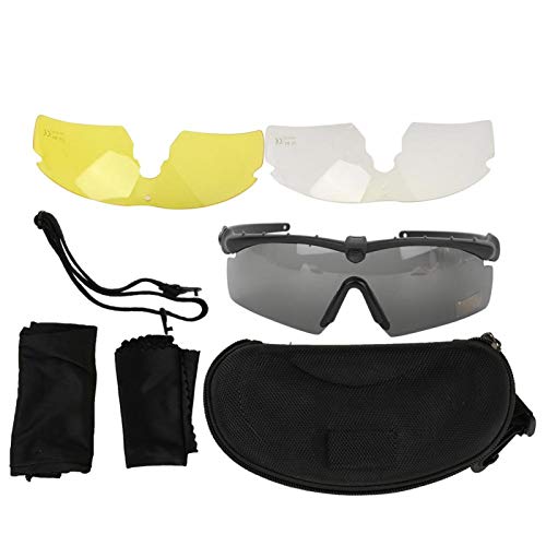 Lunettes tactiques noires évite les éclats avec protection des yeux de tir