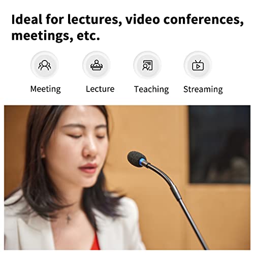 Boya Desktop Gooseneck Condenser Microphone 18" Podium Microphones With Mute Button Led Indicator Xlr Mic For Meetings Video Conferences Streaming Lectures By-Gm18C #TOP4