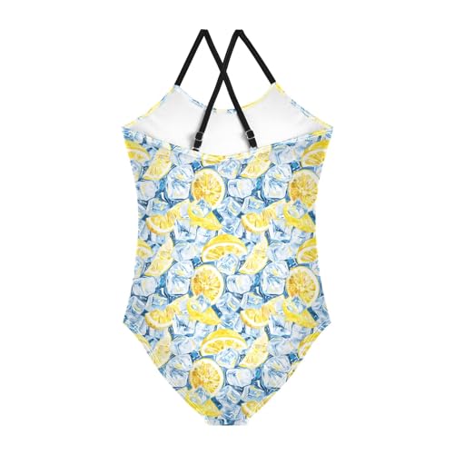 GEDAKO Maiô feminino de uma peça, roupa de banho esportiva para adolescentes, lindo leão 3T, Gelado