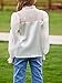 WDIRARA Girl's Contrast Mesh Bow Front Shirt Cute Mock Neck Long Flounce Sleeve Blouse Top White 9Y
