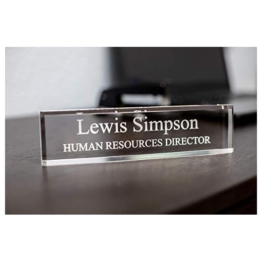 SignsByLITA Personalized Acrylic Desk Name Plate 2" x 8" - Office Desk Accessories Décor