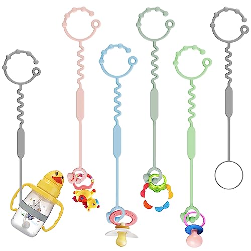 Image of Silicone Pacifier Clip Baby Pacifier Clip for Boys & Baby Girl (Blue-B)