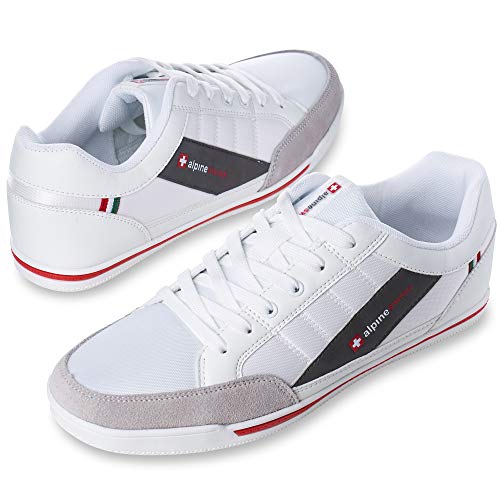 Alpine Swiss Stefan Retro Sneakers for Men | Stylish Low-Top Shoes with Suede Trim | Perfect for Casual Footwear | Fashion Sneakers | Mens Tennis Shoes3