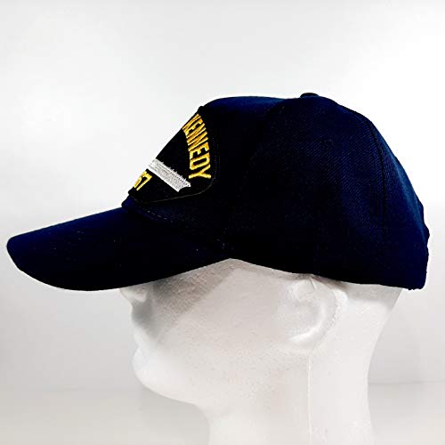 Gorra bordada USS John F. Kennedy CV-67 azul marino miniatura 2