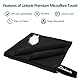 Linlook Microfaser Handtücher - Schnelltrocknend und Kompakt Badetuch Sporthandtuch Strandtuch für Travel Yoga Camping Beach Gym (Set (180x80 + 100x50cm), Schwarz)