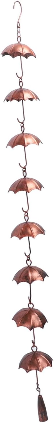 Łańcuszek Przeciwdeszczowy do Parasola Dekoracyjny Metalowy łańcuszek Przeciwdeszczowy o średnicy 39,4 Cala do Wystroju Patio w Ogrodzie
