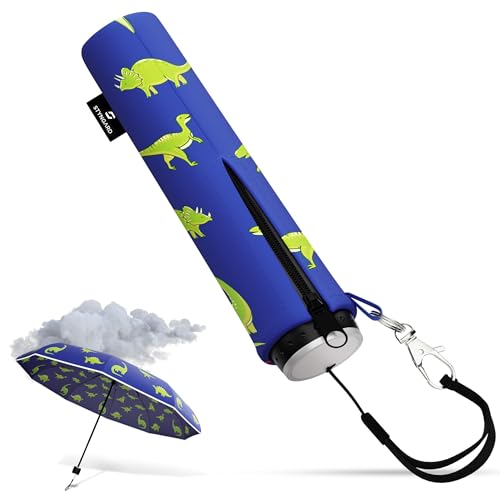 STYNGARD Regenschirm Kinder mit Sicherheitsreflektoren und Reflektorband -...