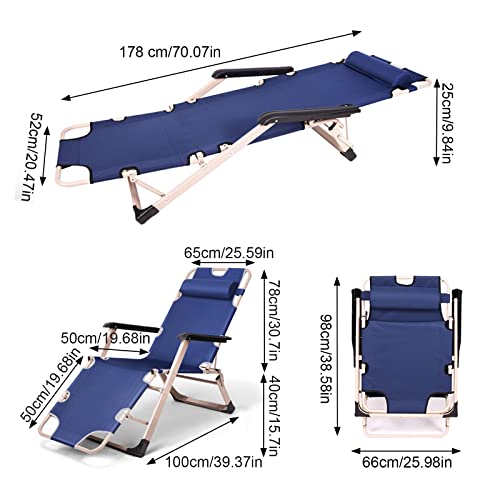 Chaise longue Zero Gravity à dossier inclinable réglable et pliable pour extérieur - 3