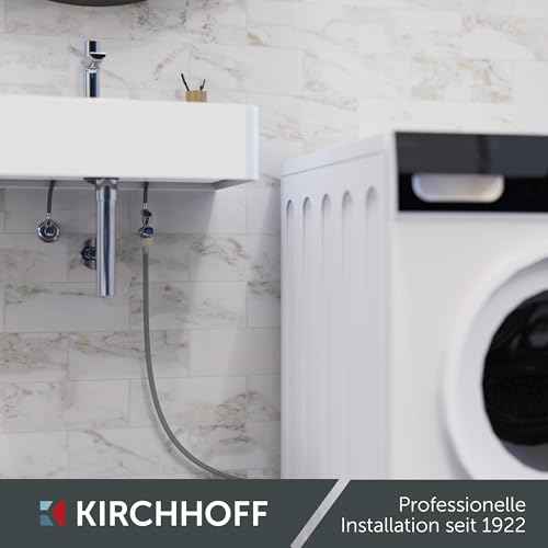 KIRCHHOFF 98657210 Waschmaschinenschlauch 1,5m, Zulaufschlauch mit 3/4 x 3/4 IG für Waschmaschine oder Spülmaschine, Wasserschlauch mit Aquastop