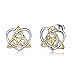 Keltische Knoten Ohrringe 925 Sterling Silber Keltischer Triquetra Trinity Knoten Ohrstecker Schmuck für Damen Mädchen (A Keltische Knoten Ohrstecker)