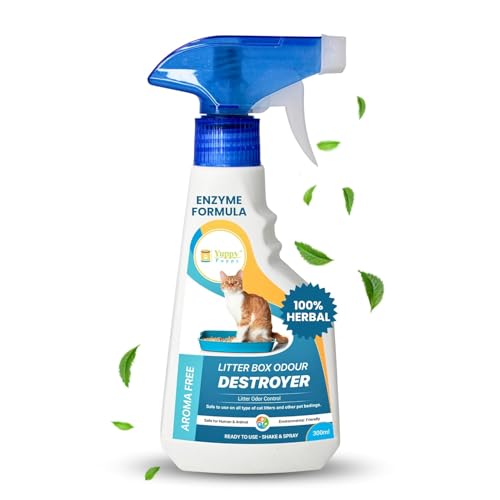 Image of Cat Litter Spray - 300ml | Litter Box Odor Eliminator & Cat Pee Repellent | Aroma Free Herbal Air Freshener Spray | Ideal for Cat Litters and Pet beddings Sand Box