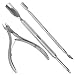 Nail Cuticle Spoon Pusher Remover Nail Cut Tool Pedicure Manicure Set. Pocket Nail Cuticle Nipper Pack Contains Nail Trimmer, Pack of 3