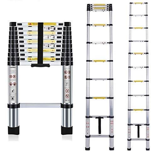 KRISHYAM Portable Ultra-Stable Aluminium Folding Compactor 11-Step Telescopic Ladder, Large Size, 3.2 Meter (10.5 Feet), for Household and Outdoor Use (B07ZX7K8ZS) Amazon Price History, Amazon Price Tracker