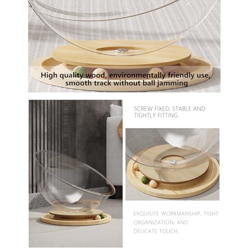 Lit cabane espace pour félins actifs avec jeu pour chats transparent - 4