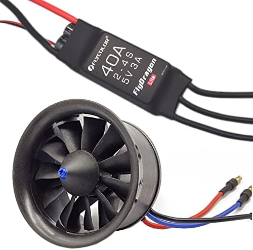 Flycolor 50mm EDF 4900KV 11-Blade Ducted Fan 40A ESC 770g Thrust RC Jet