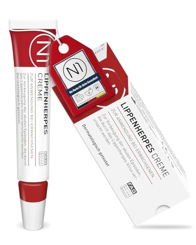 N1 Herpes Creme bei Lippenherpes mit Sofort-Effekt 4 g - INTENSIV-CREME - verhindert Bläschen stoppt die Virenvermehrung - geöffnet 6 Monate haltbar