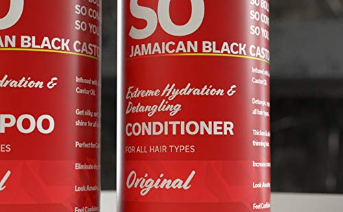 So Jamaican Black Castor Oil Extreme Hydration & Detangling Conditioner | Prevent Hair Damage | Get Silky, Soft, Shine | Effective For Men & Women All Hair Types 12 Oz /354 Ml #TOP4
